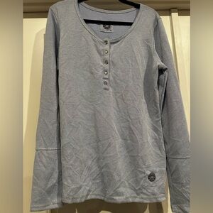 Double D Gray Long Sleeve Henley Shirt
